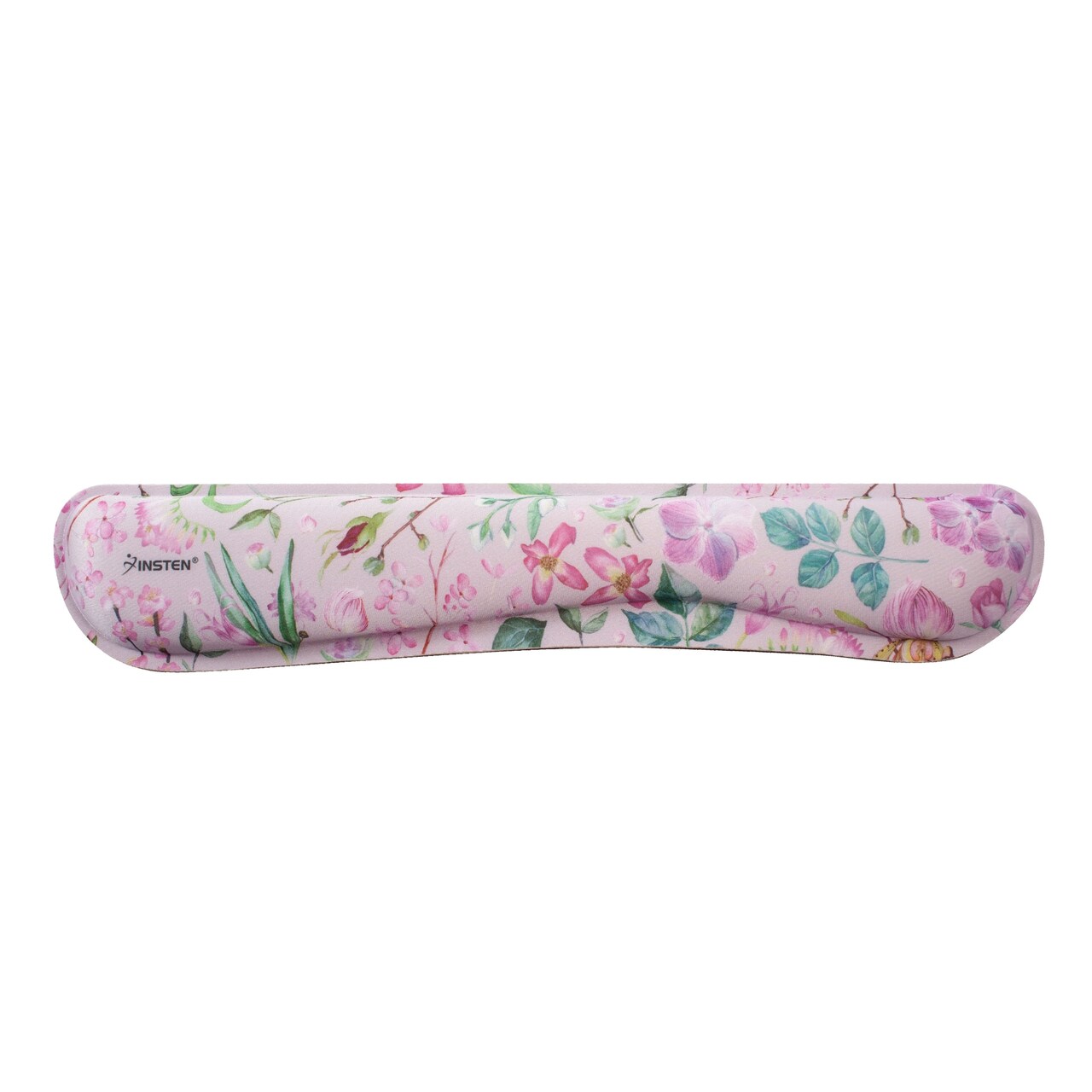 Insten Floral Keyboard Wrist Support Rest, Ergonomic Support, Pain Relief Memory Foam, Non-Slip Rubber Base for Gaming Home Office, Pink